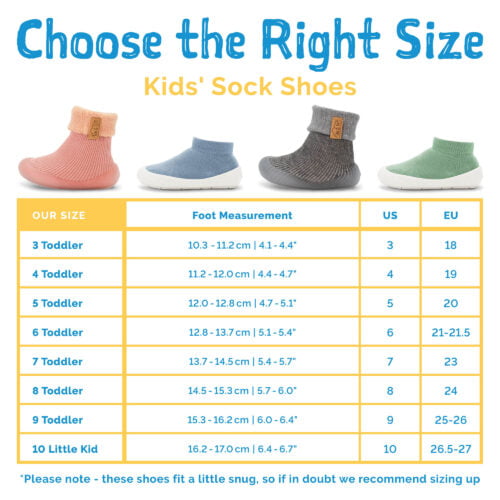 Sock Shoes Size Chart