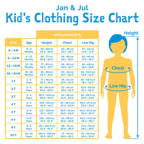 Kids Clothing Size Chart